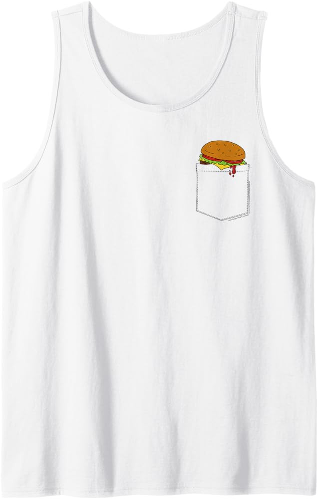 Bob's Burgers Hamburger Faux Pocket Tank Top | Amazon (US)