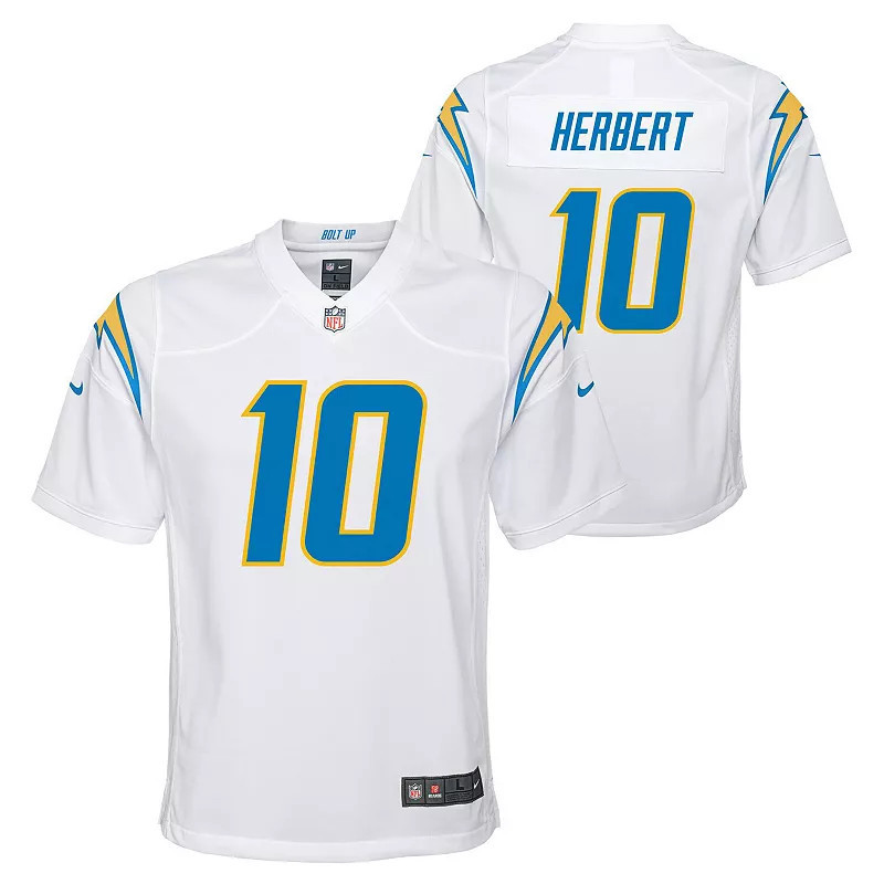 Youth Nike Justin Herbert White Los Angeles Chargers Game Jersey, Boy's, Size: YTH Small | Kohl's