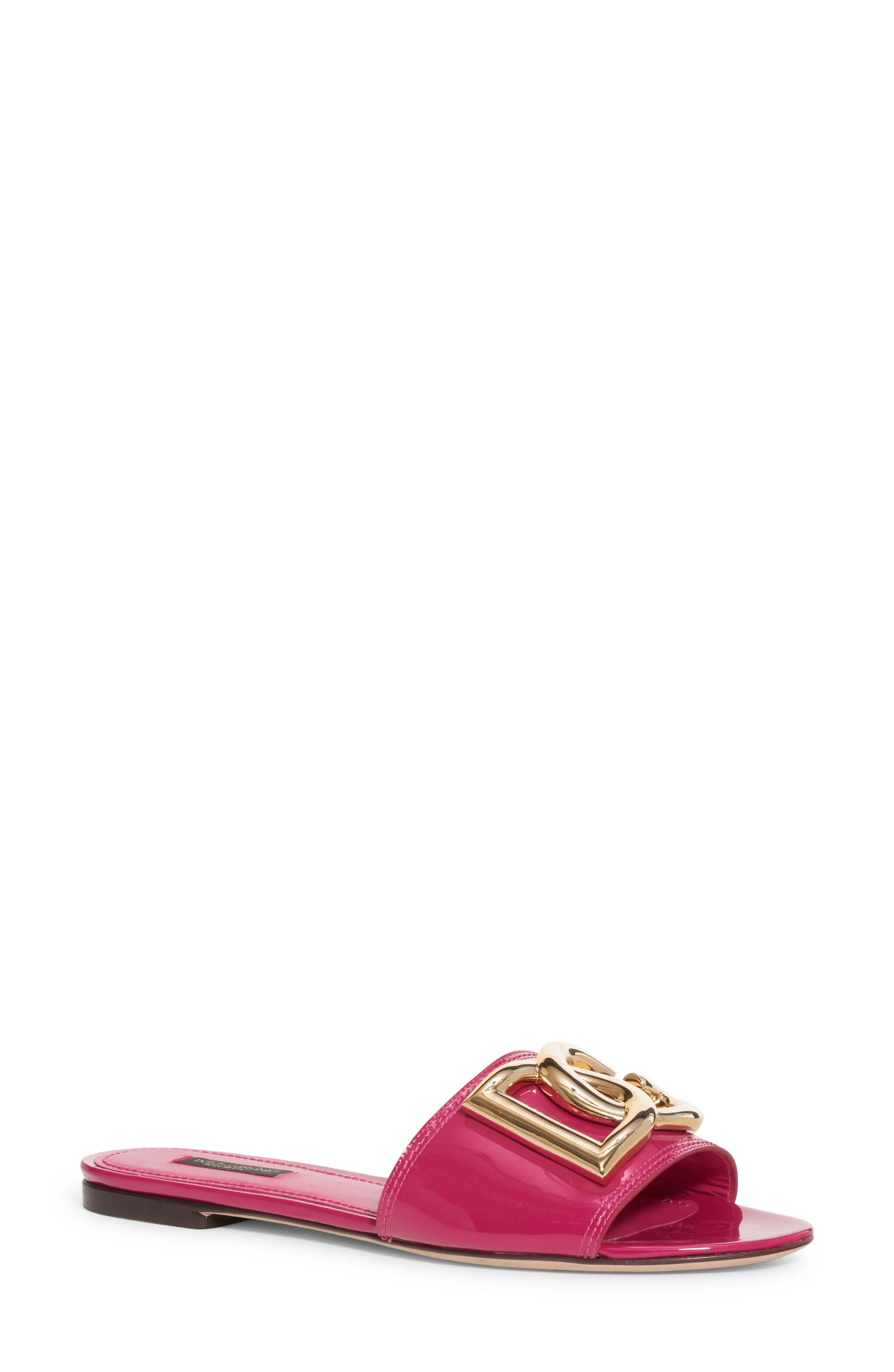 Dolce & Gabbana Bianca Slide Sandal in Fuschia at Nordstrom, Size 9.5Us | Nordstrom