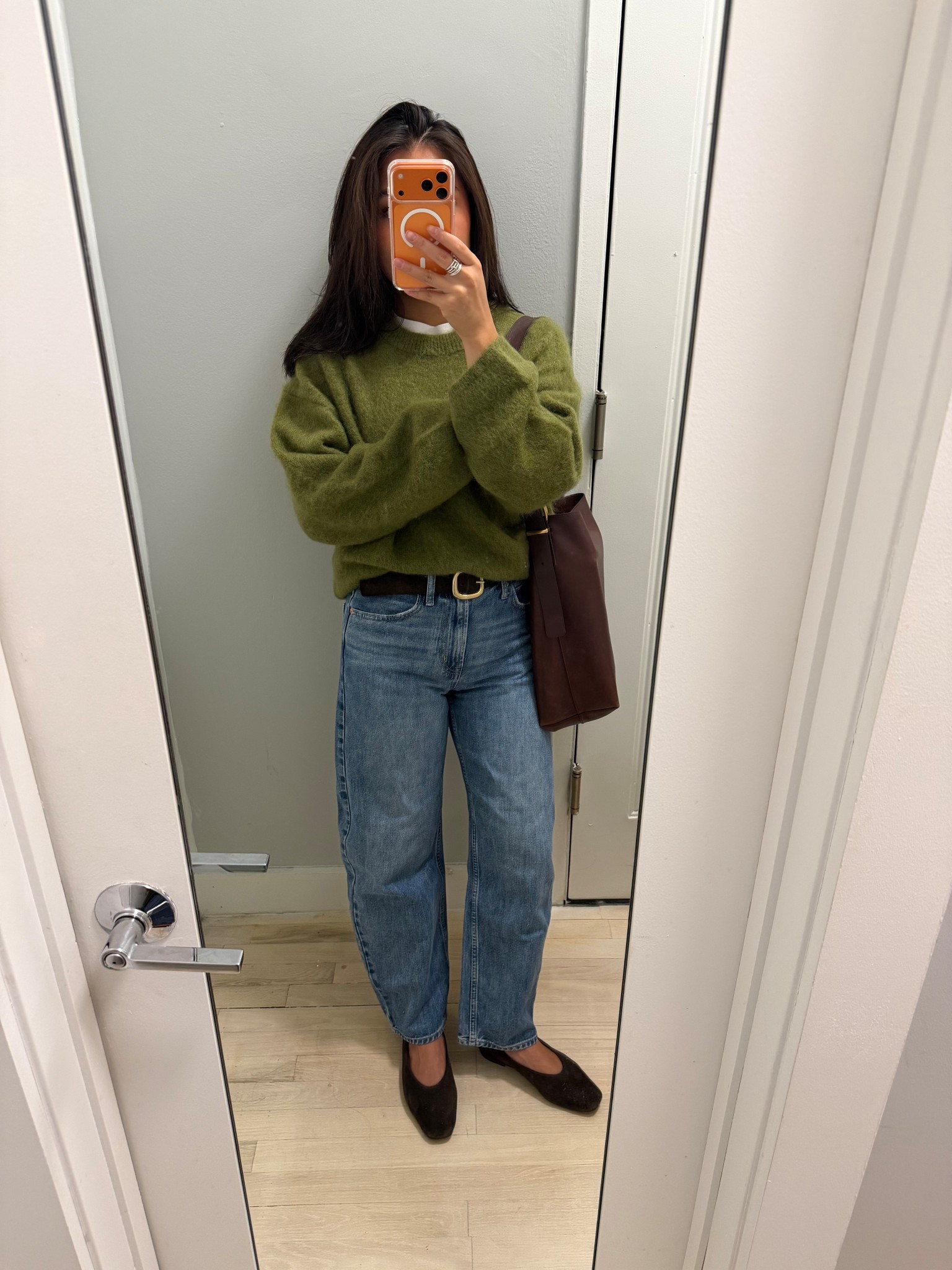 Green and espresso brown combo 
Loving these brown suede flats!

#LTKStyleTip #LTKU #LTKFindsUnder100