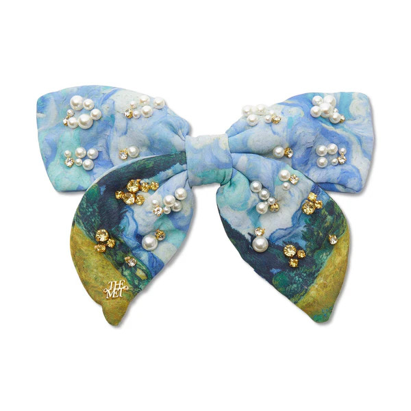 WHEAT FIELDS THE MET X LELE VAN GOGH PRINTED BOW BARRETTE | LELE SADOUGHI