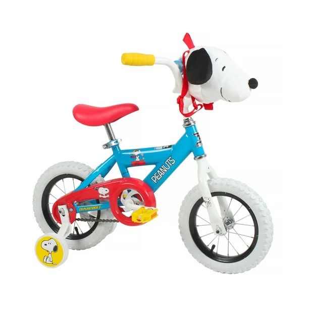 Peanuts 12" Bike with Removable Plush Snoopy bag by Dynacraft! - Walmart.com | Walmart (US)