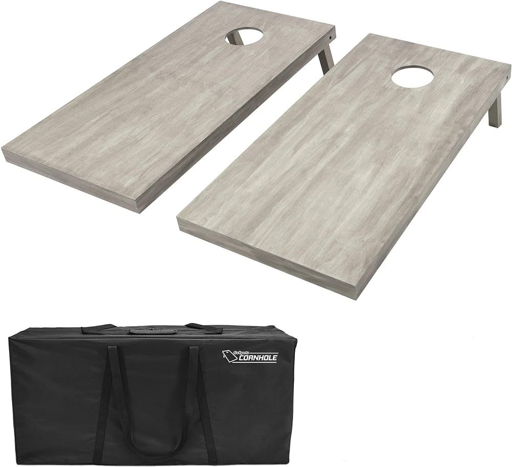 GoSports 4 ft x 2 ft Regulation Size Wooden Cornhole Boards Set - Includes Carrying Case and Bean... | Amazon (US)
