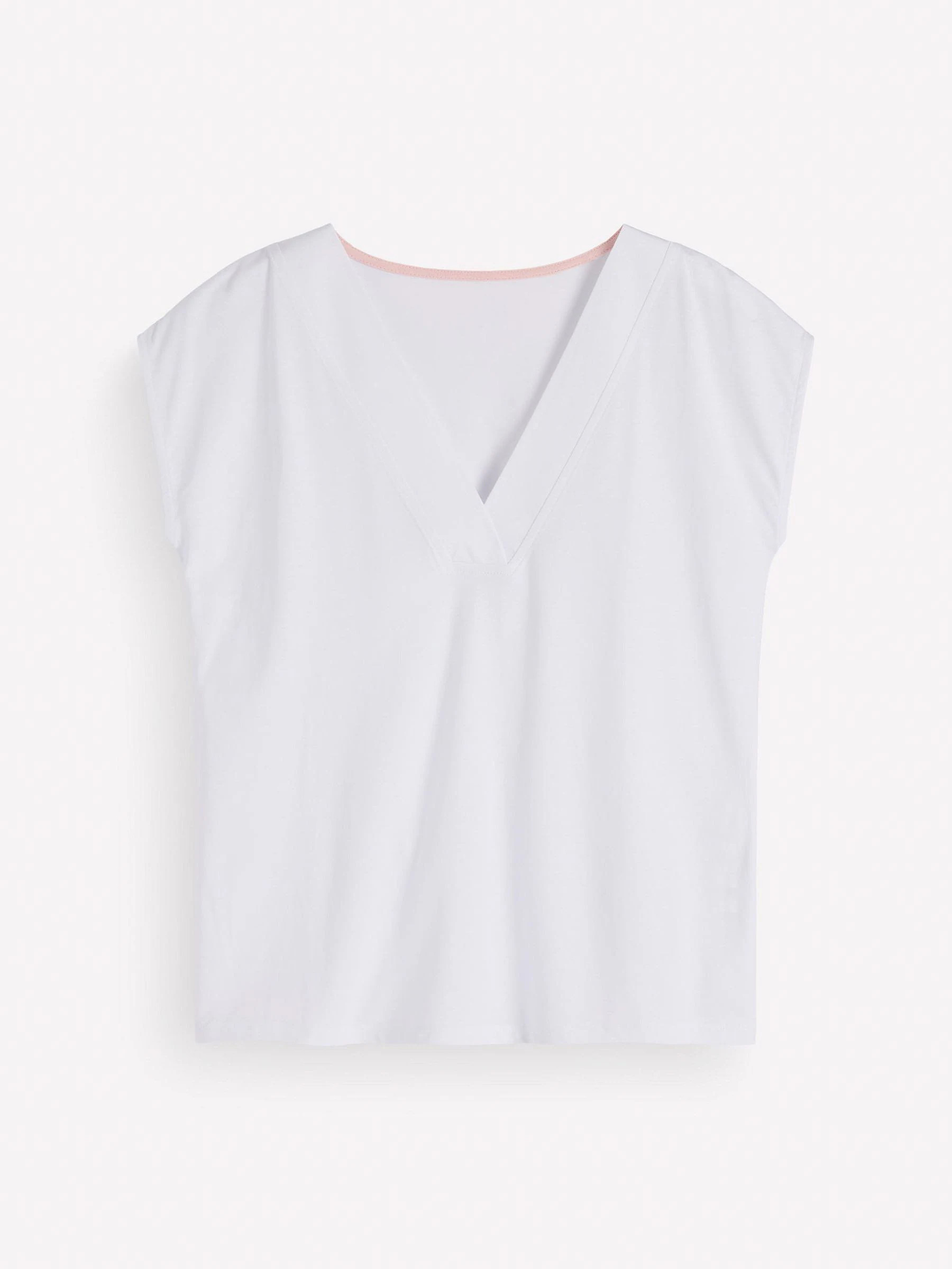 Boden Boden White Supersoft V-Neck T-Shirt | Next US