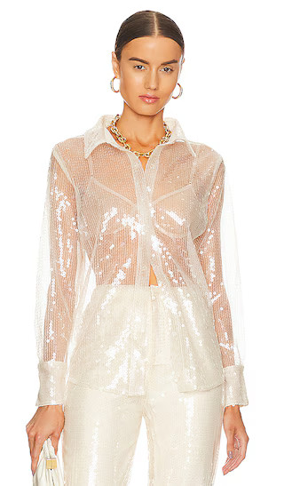 Wyatt Button Down Top in Nude | Revolve Clothing (Global)