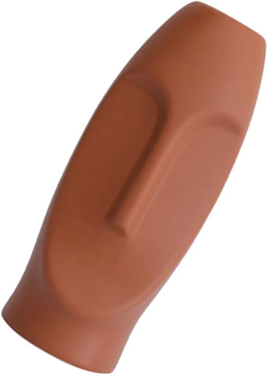 Yardwe Vintage Flower Vase Ceramic Morandi Face Design Abstract Farmhouse Jug Vase Rustic Vase Ho... | Amazon (UK)