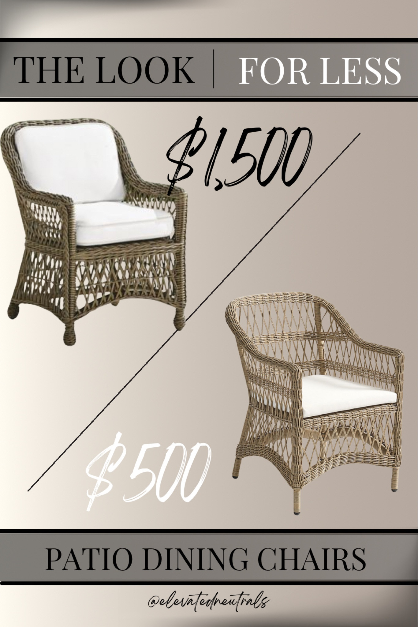 The Hampton Outdoor Wicker Dining Chair from Frontgate is absolutely stunning but a little pricey. Here’s a similar version, but for half the price!

To view all of my favorite patio finds visit my ‘Outdoor Patio Furniture Set’ collection in the product tab of my profile. While you’re there be sure to check out all of my outdoor folders to complete the vibe.

All Weather Outdoor Dining Chair | Accent Chair | Side Chair | High Back | Arm Rests | Neutral Cushions | Rattan | Wicker | Teak | Lounge Chair | Aluminum Frame | Modern Farmhouse | Cottage |

#LTKSeasonal #LTKHome