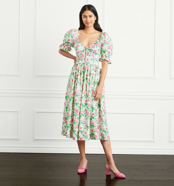 The Ophelia Nap Dress - Pink Roses Poplin | Hill House Home