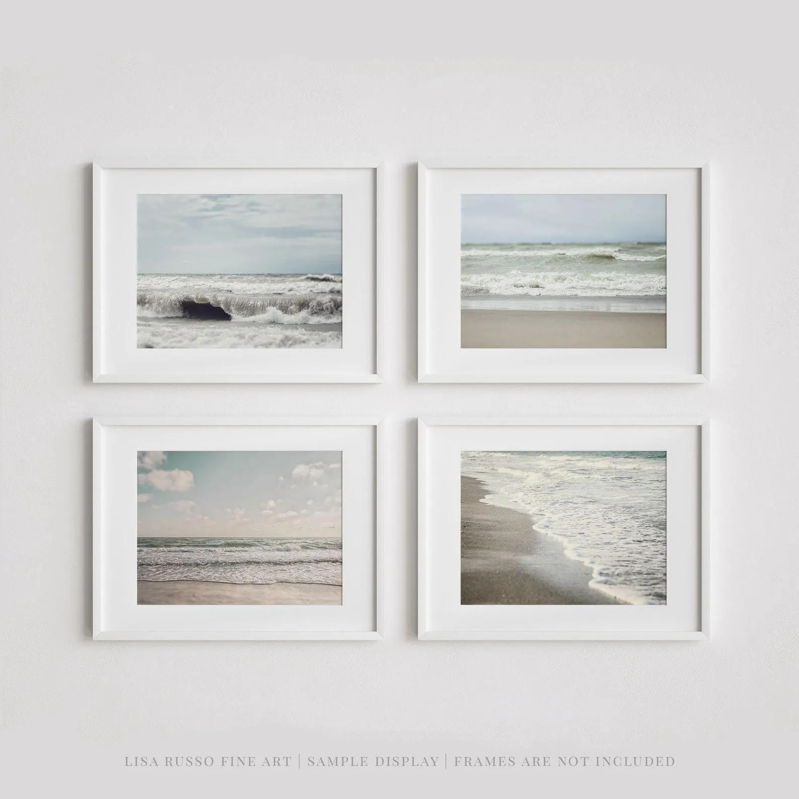 Beach Landscape Prints: Coastal Wall Art (set of Four, Neutral Colors) - Etsy | Etsy (US)