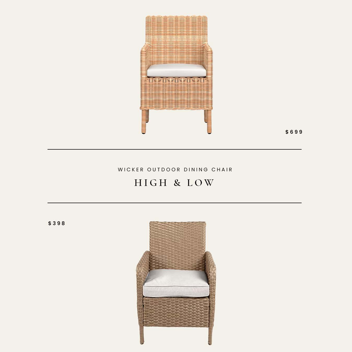 High / Low : Wicker Outdoor Dining Chair

#LTKSeasonal #LTKHome