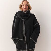 Wool Scarf Jacket, Black, XS | The White Company (UK)