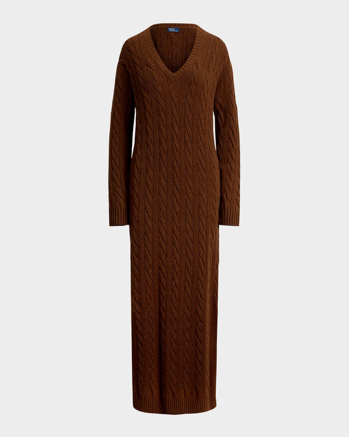 Cable-Knit V-Neck Sweater Dress | Neiman Marcus