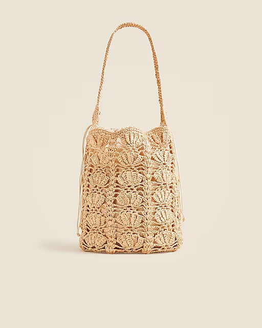 Handwoven faux-raffia bucket bag | J. Crew US