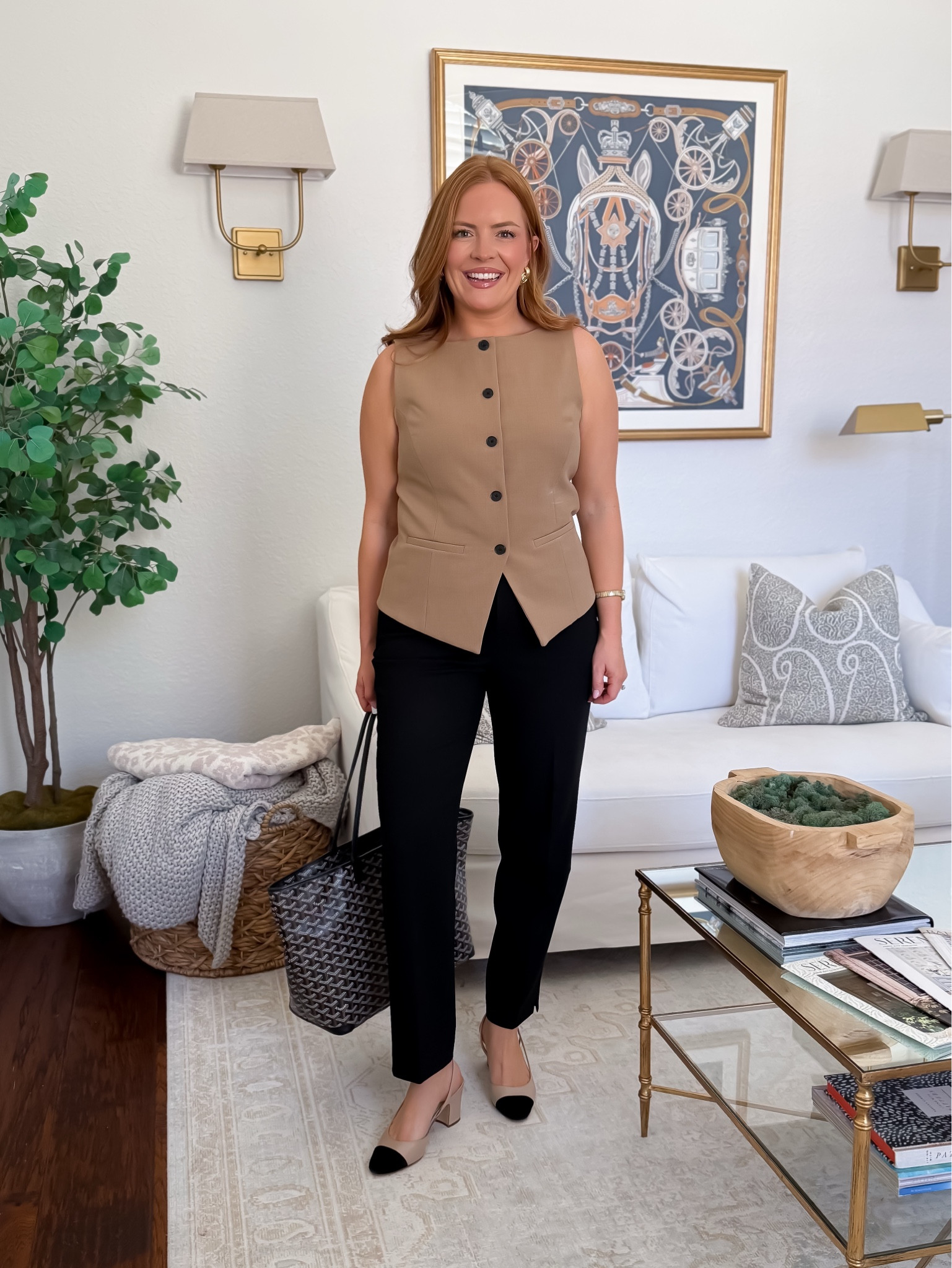Modern business casual look 🤎 tailored vest + Spanx work pants
These Spanx PerfectFit pants have amazing stretch and are very postpartum-friendly. I wear my usual size and they’re perfect for workdays or office-to-dinner outfits. Shop everything in my LTK!

#LTKspring #LTKWorkwear #LTKmomlife