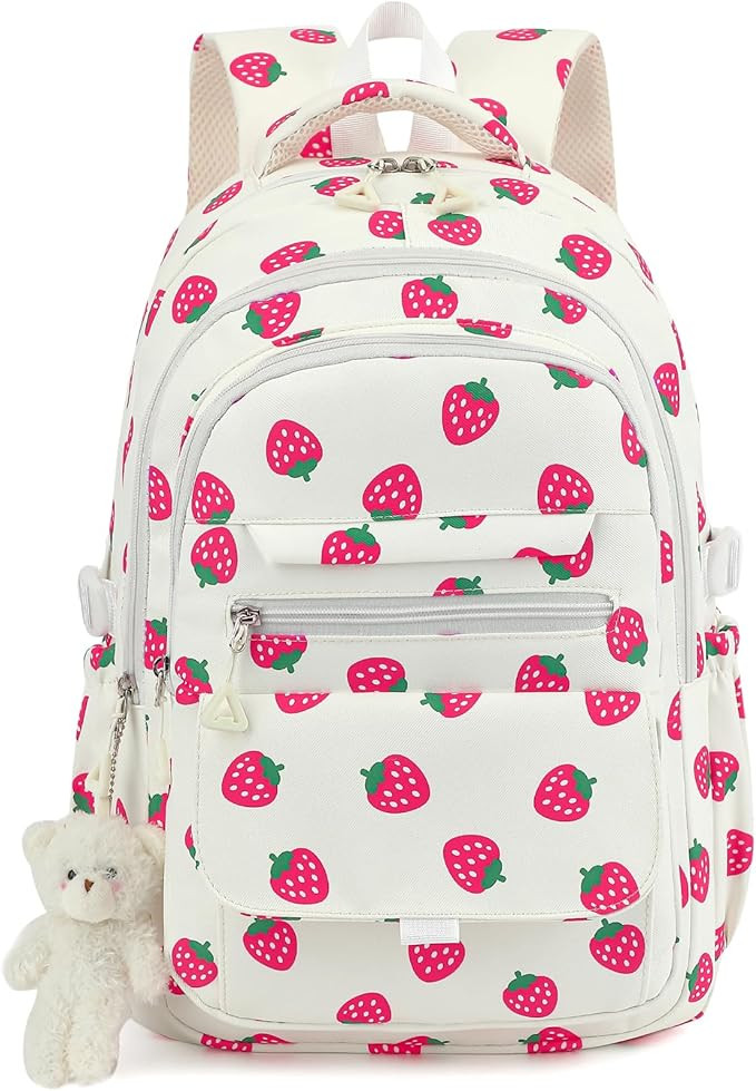 Girls Backpack for College High Middle School Student, Cute Aesthetic Bookbag for Teens Women wit... | Amazon (US)