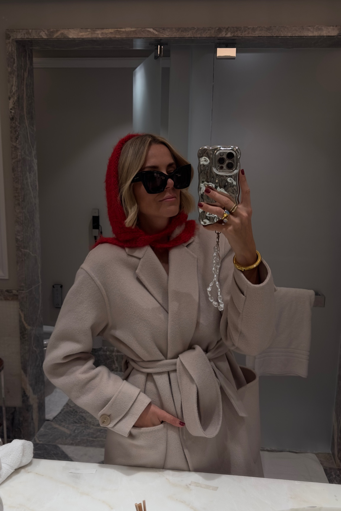 Knitted hood
Knitted bonnet
Wool trench 

#LTKwinter #LTKeurope #LTKuk