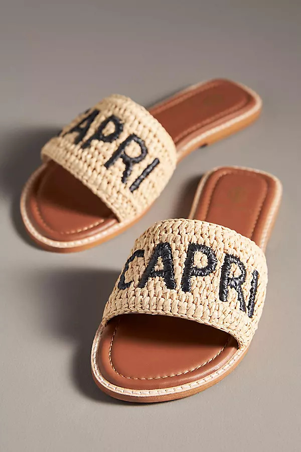 De Siena Destination Raffia Slide Sandals | Anthropologie (US)