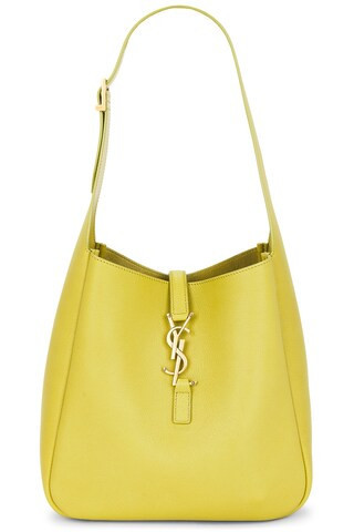 Saint Laurent Small Le 5 A 7 Supple Shoulder Bag in Green | FWRD 