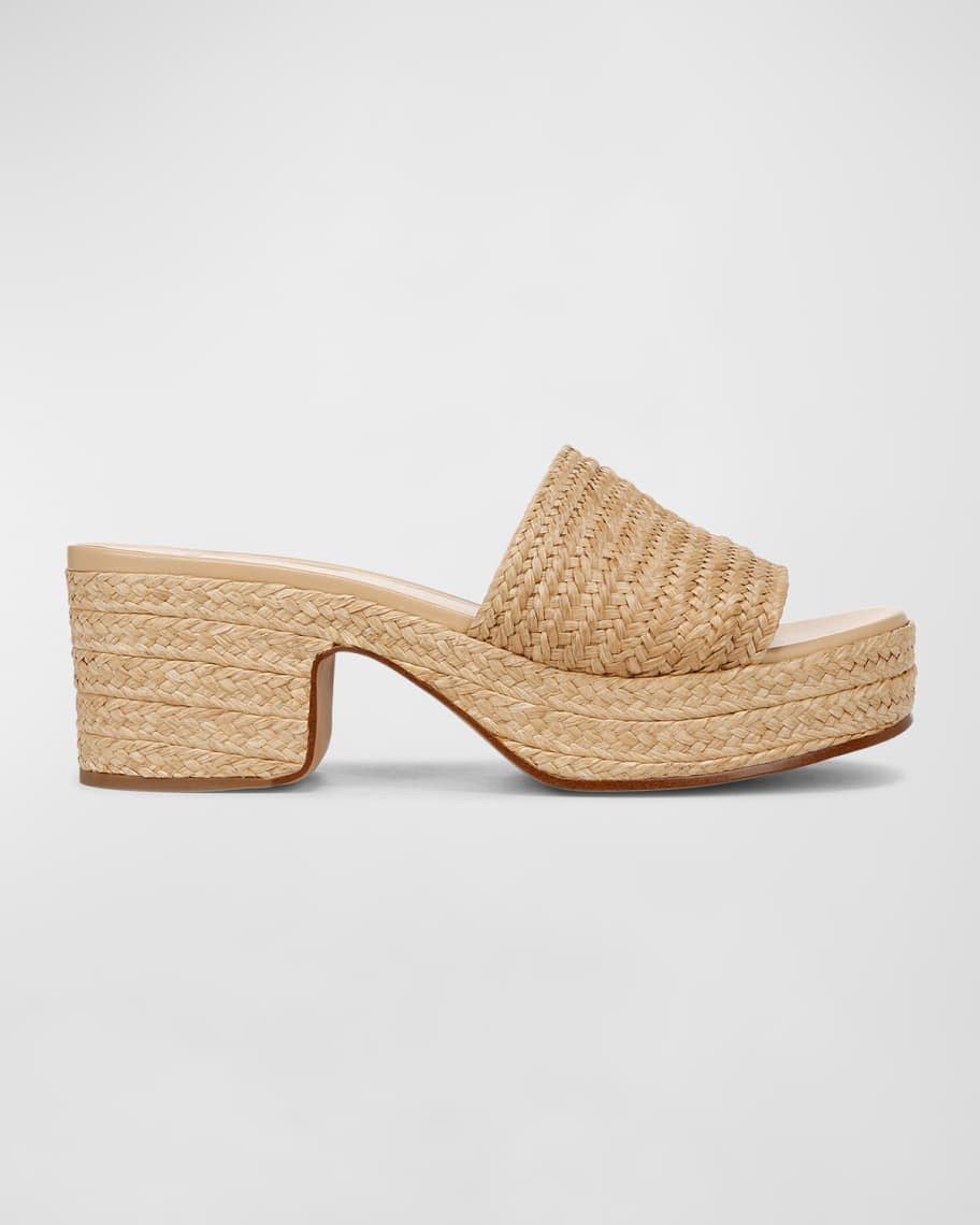 Vince Margo Woven Raffia Sandals | Neiman Marcus