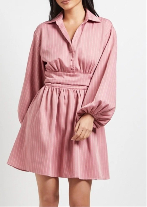 Pink petite satin long sleeve mini dress. So elegant and feminine for short women.

#LTKPetite #LTKMidsize