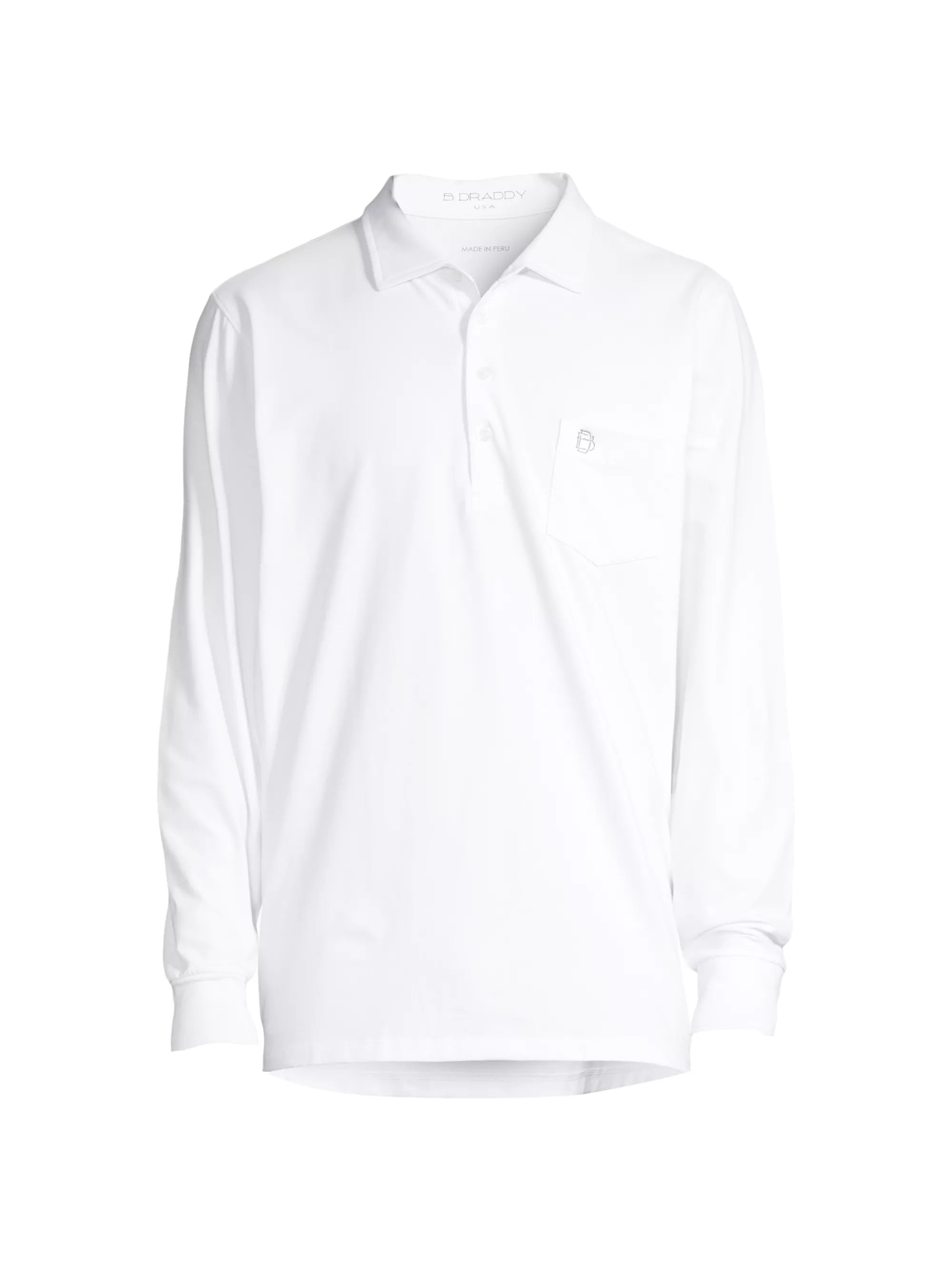 Jack Long-Sleeve Pocket Polo Shirt | Saks Fifth Avenue