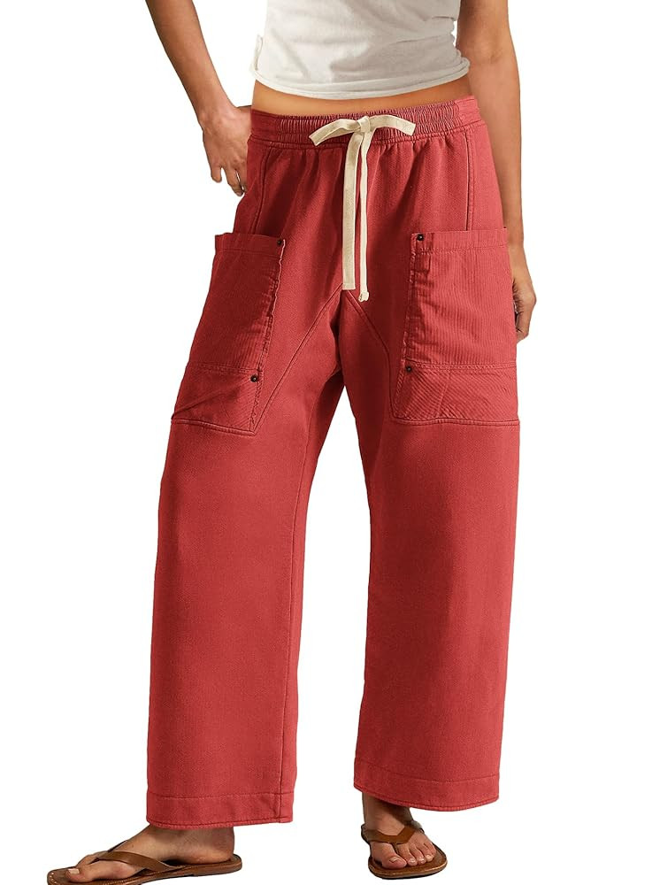 Panadila Women Wide Leg Pants Drawstring Barrel Sweatpants Baggy Cargo Pants Lounge Trousers with... | Amazon (US)