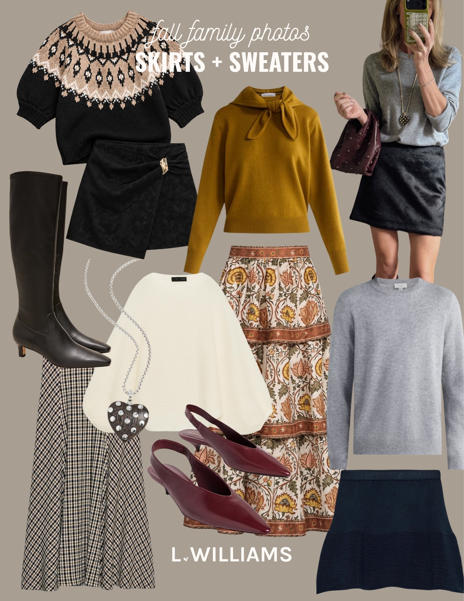 Fall family photos…sweaters + skirts!