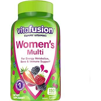 vitafusion Women’s Daily Gummy Multivitamin: vitamin C & E, Delicious Berry Flavors, 150ct (75 ... | Amazon (US)