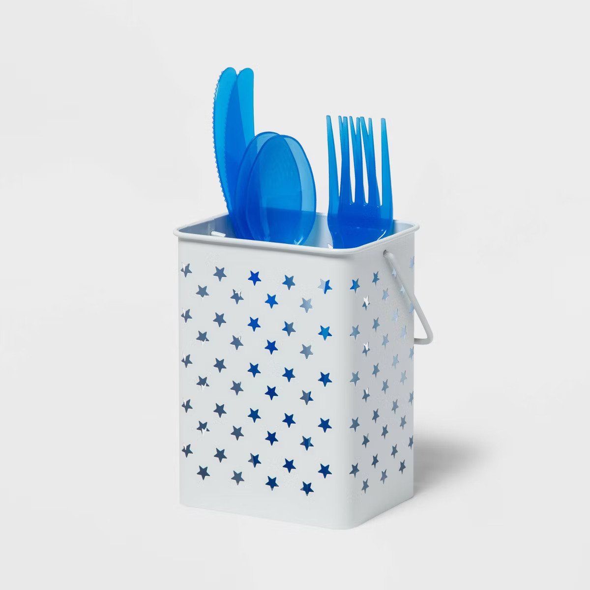 White Utensil Tin with Die Cut Stars - Sun Squad™ | Target