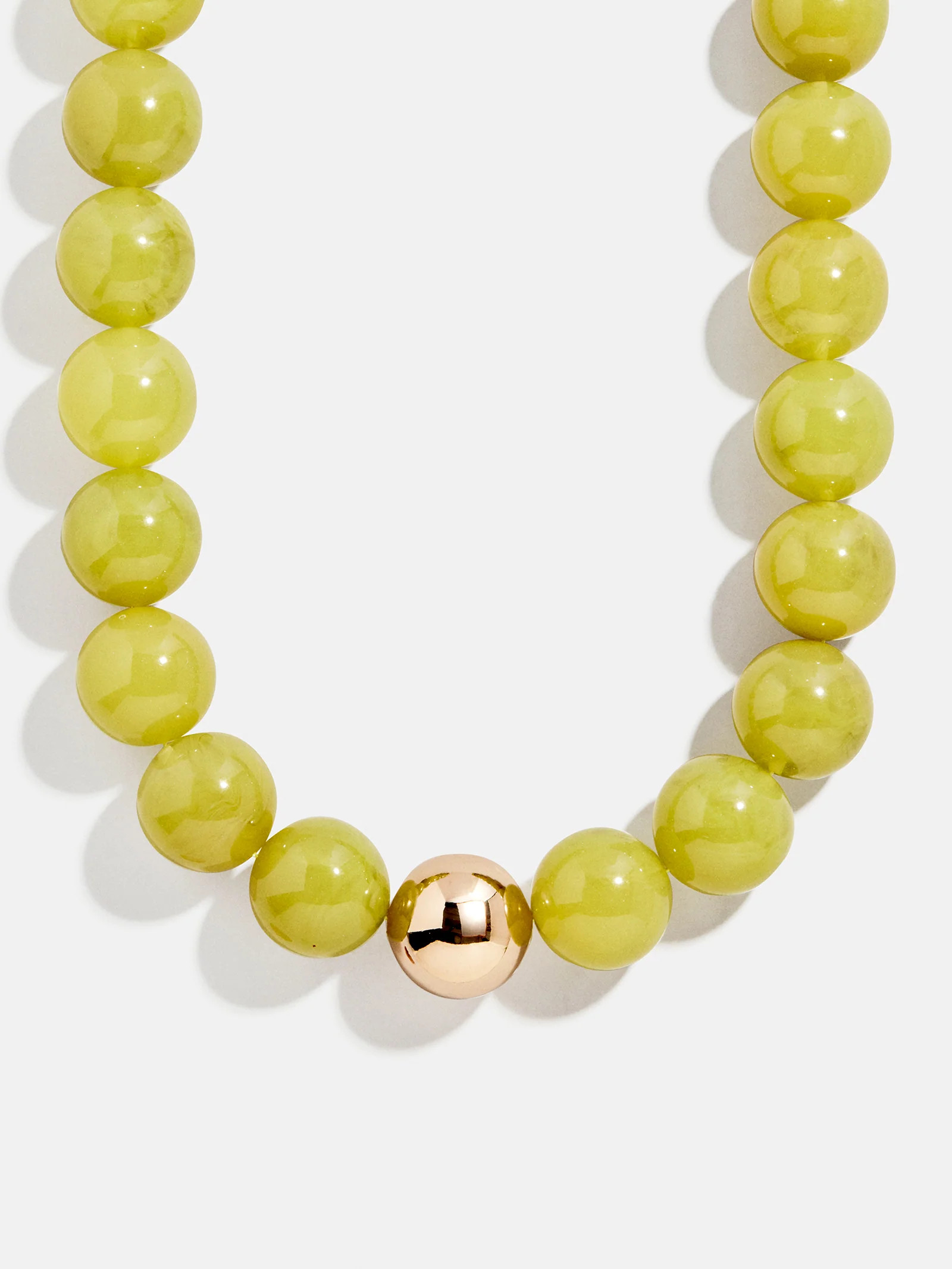Jane Beaded Necklace - Olive Jade | BaubleBar