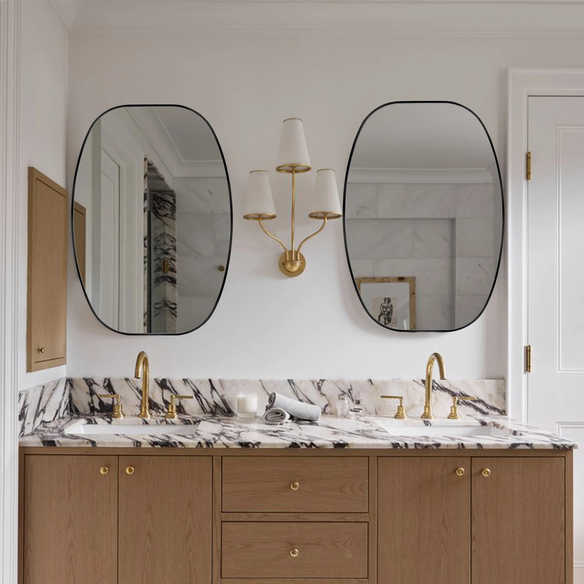 Oversized Oval Acctent Mirror for Bathroom | Wayfair North America