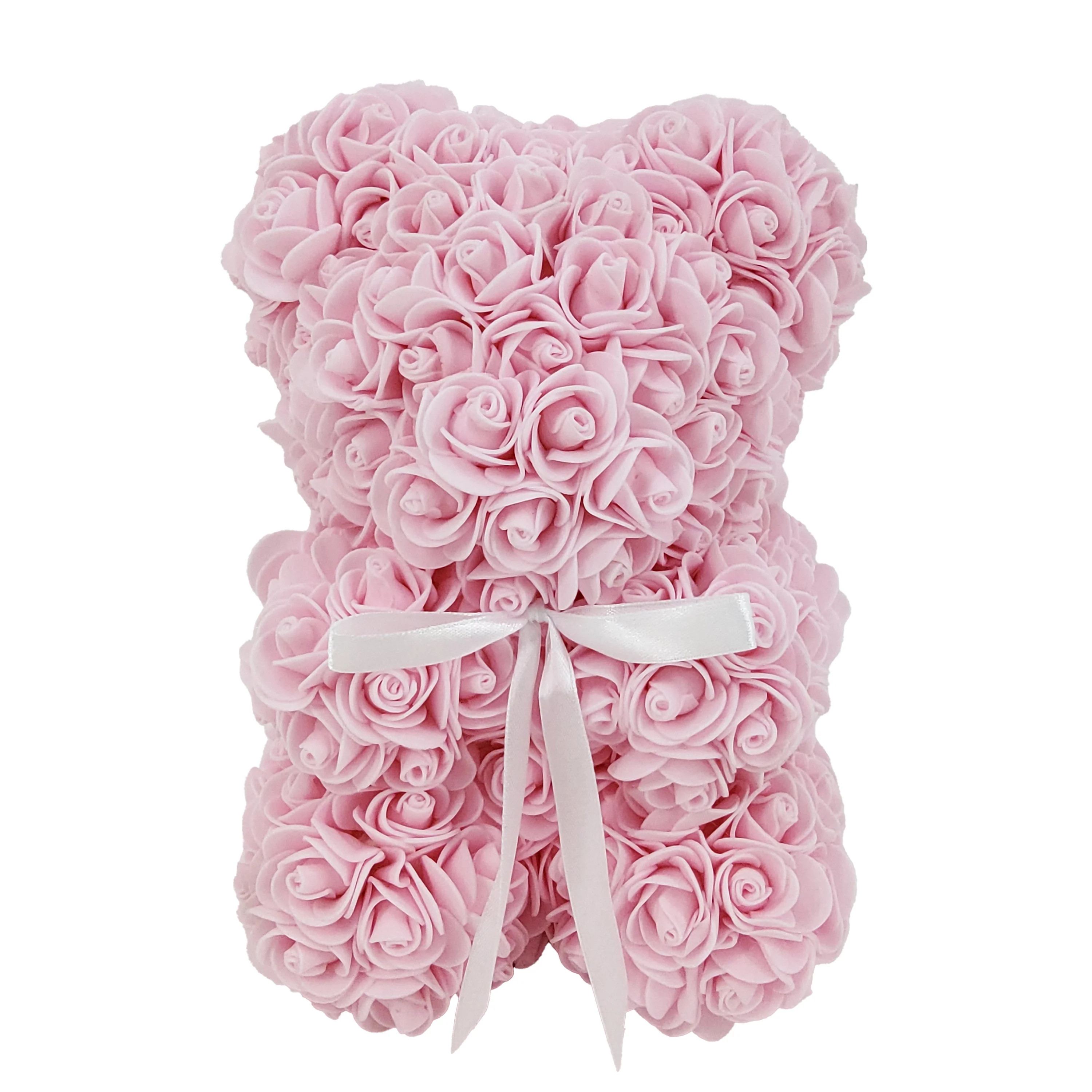 Way To Celebrate 9.25" Artificial Rose Bear Valentine's Day Gift, Light Pink Color | Walmart (US)