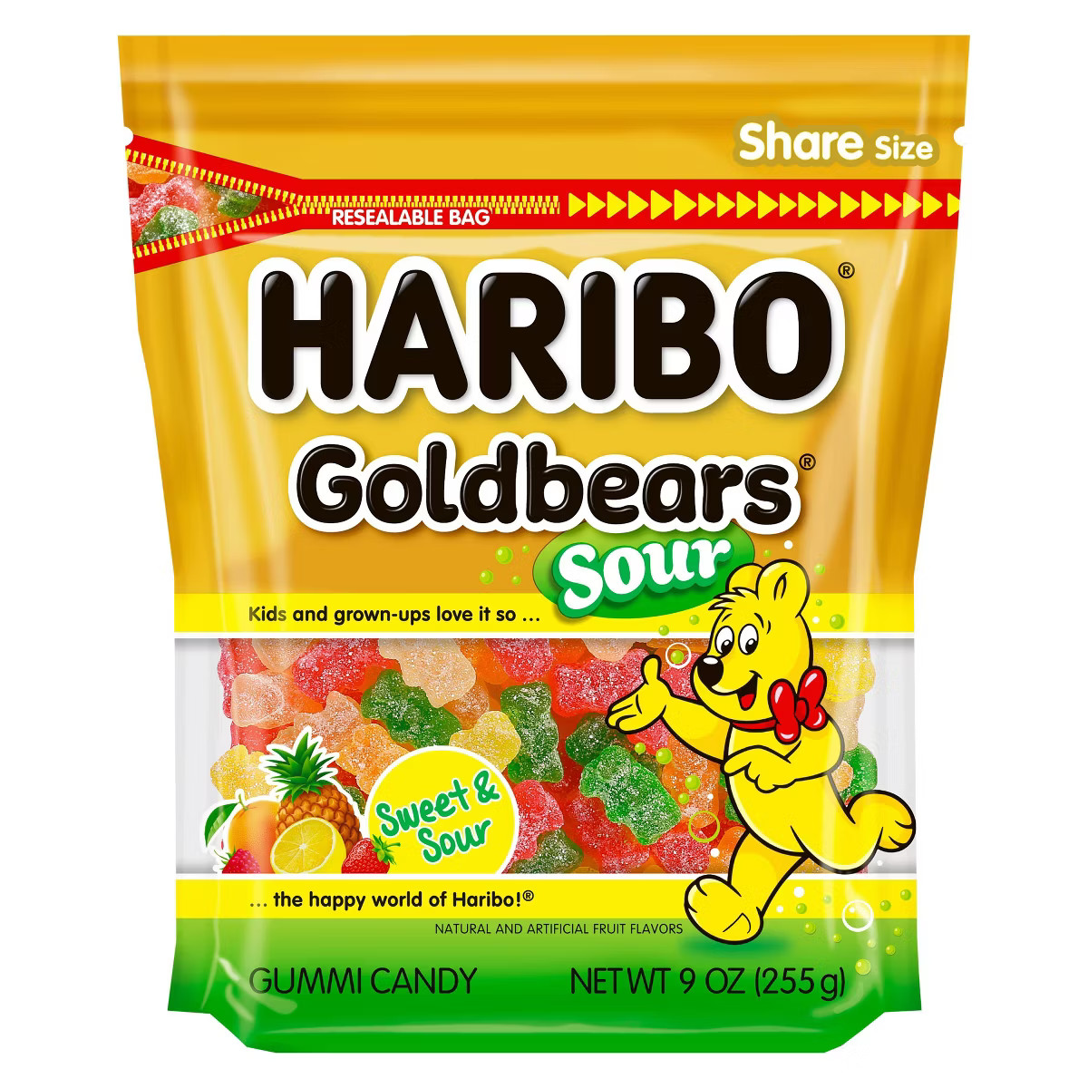 Haribo Candy Sour Gold Bears Gummy Candy - 9oz | Target