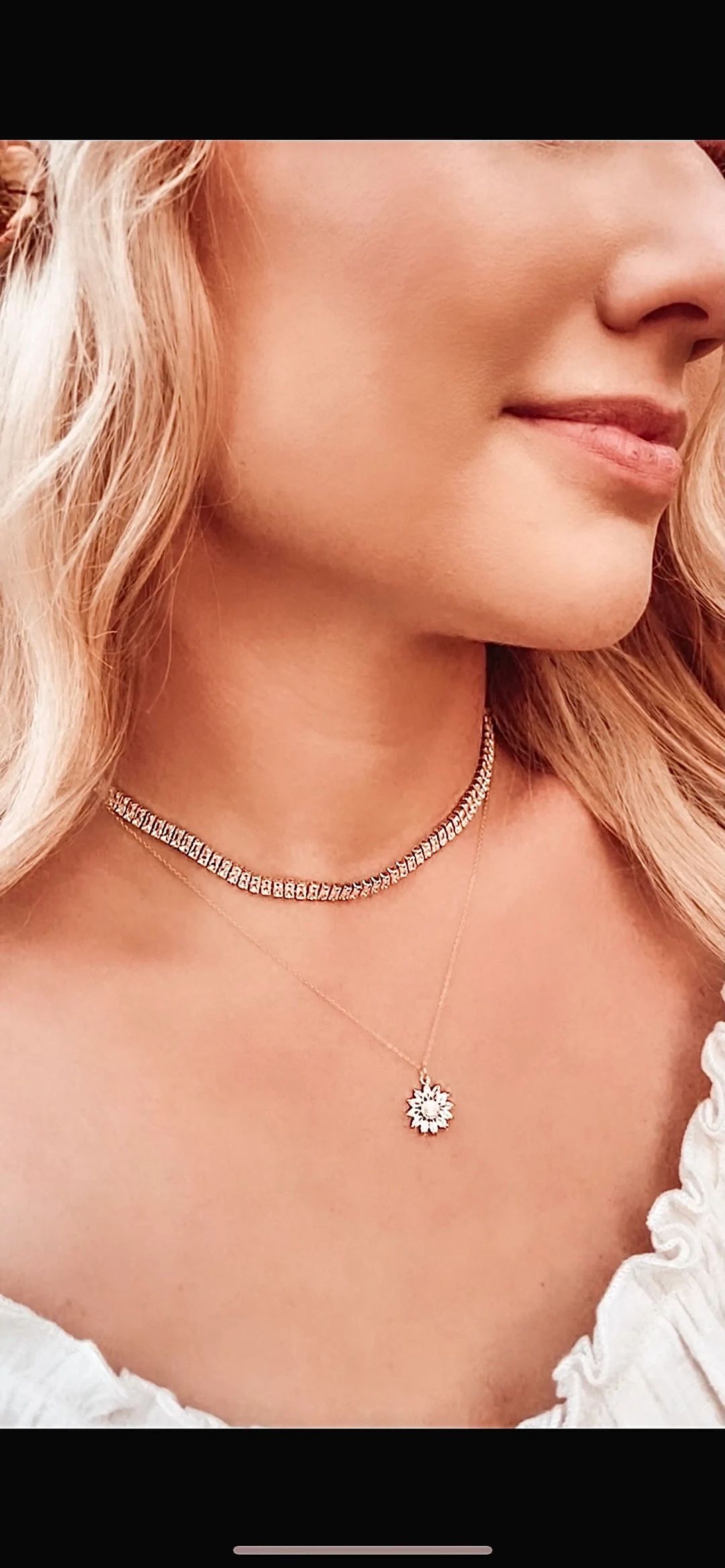 Zenia Crystal Layering Choker Necklace//18 Karat Gold Filled//genuine Swarovski Crystal Gemstones... | Etsy (US)