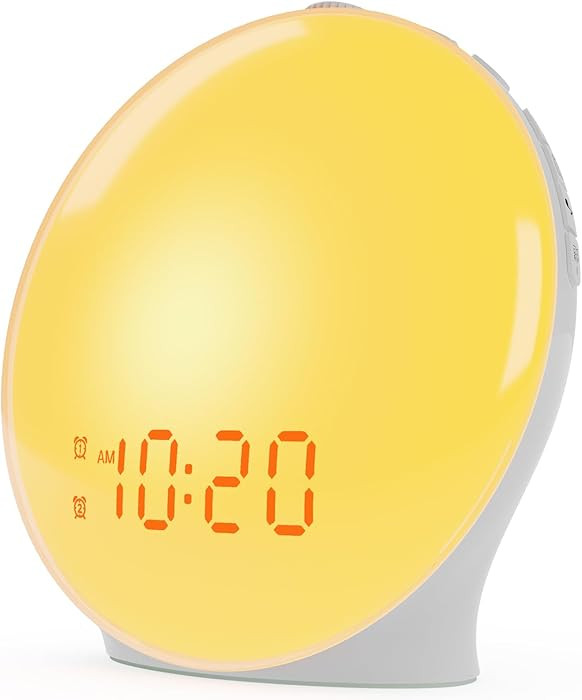 Wake Up Light Sunrise Alarm Clock for Kids, Heavy Sleepers, Bedroom, with Sunrise Simulation, Sle... | Amazon (US)
