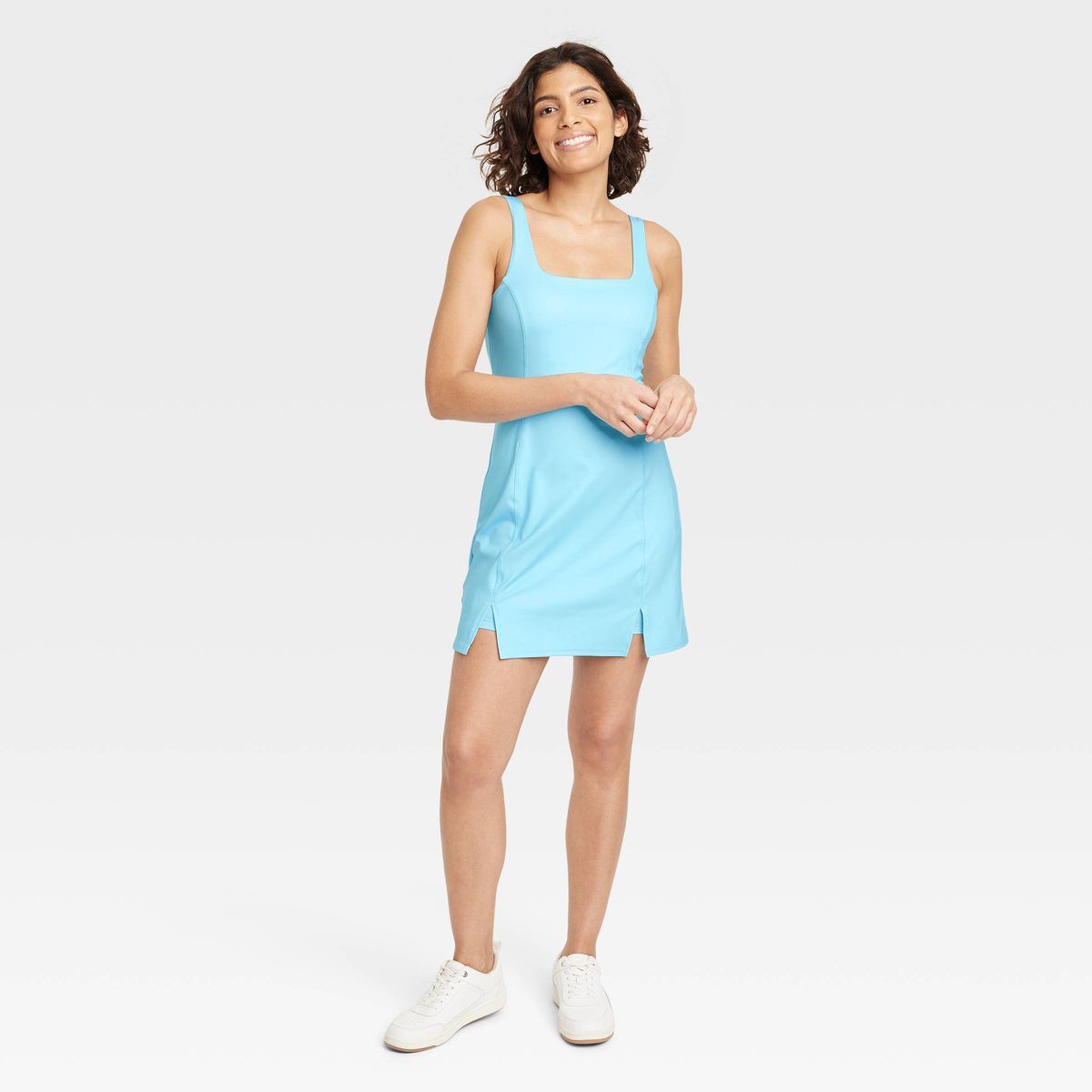 Women's Knit Slit Active Dress - All In Motion™ Light Blue S | Target