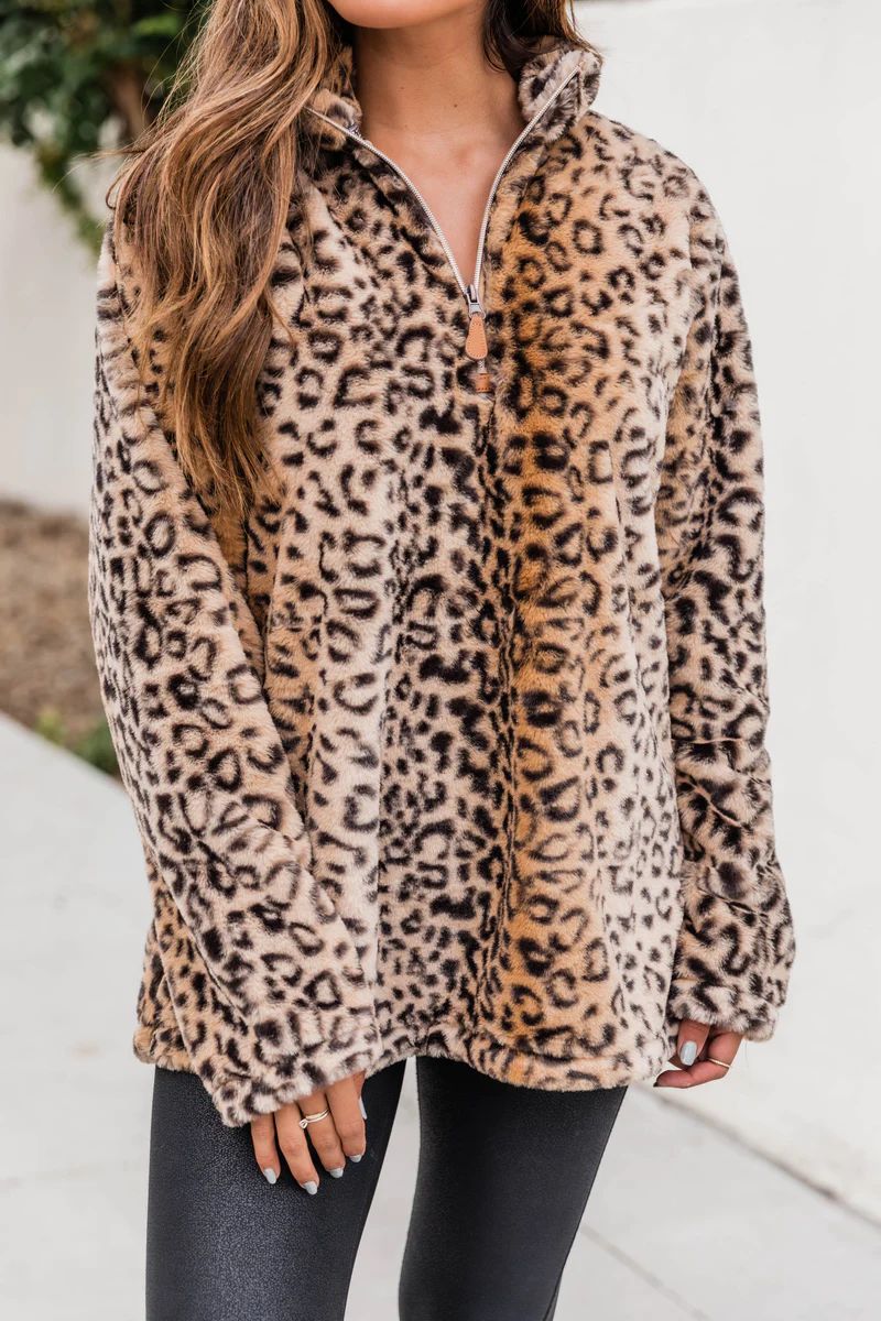 Delight My Heart Animal Print Pullover DOORBUSTER | The Pink Lily Boutique