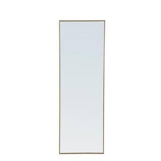 Large Rectangle Brass Modern Mirror (60 in. H x 18 in. W)-WM8164Brass - The Home Depot | The Home Depot