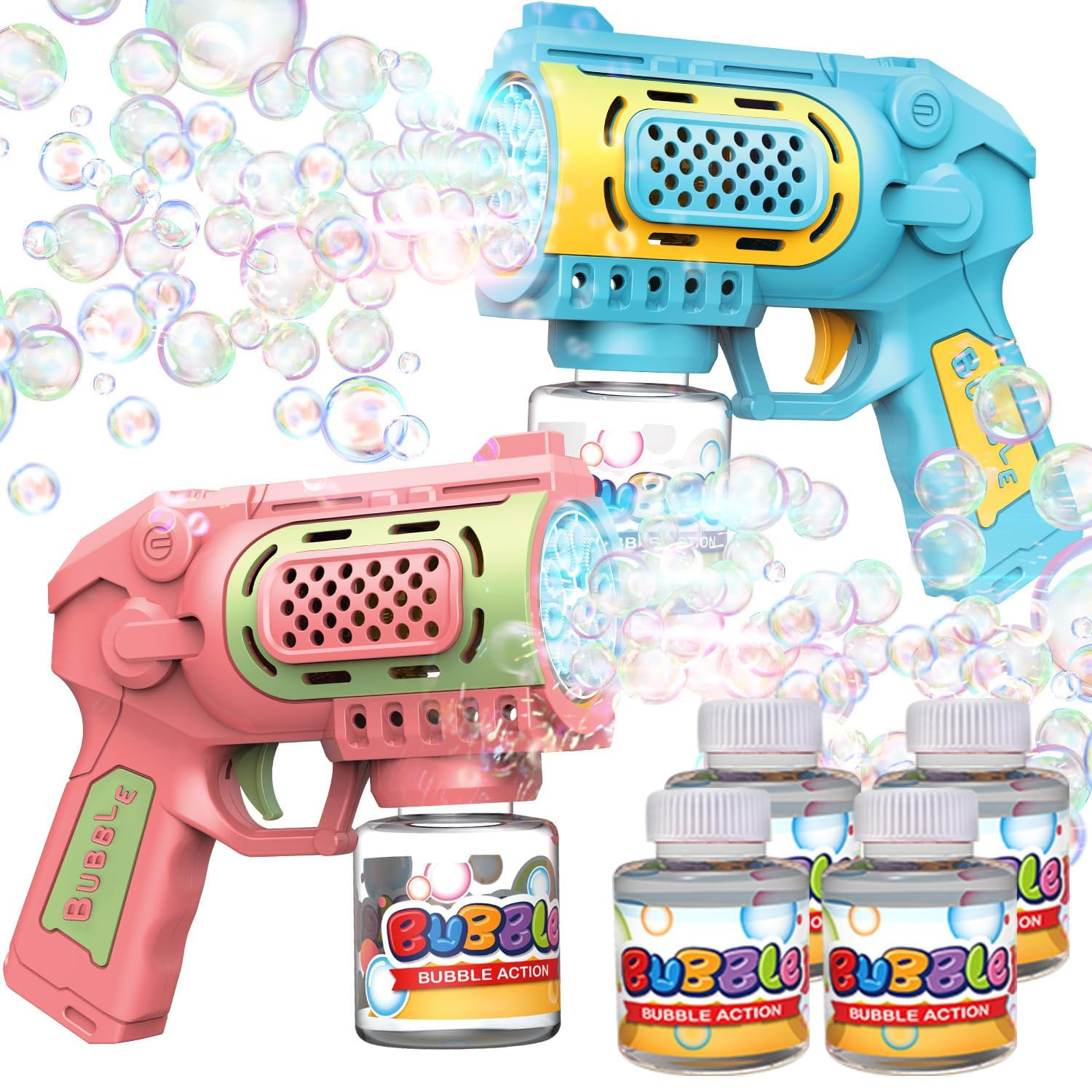 EagleStone Bubble Gun Toys for 3+ Year Old Kids Boys Girls, 2 Pack Automatic Bubble Machine with ... | Amazon (US)