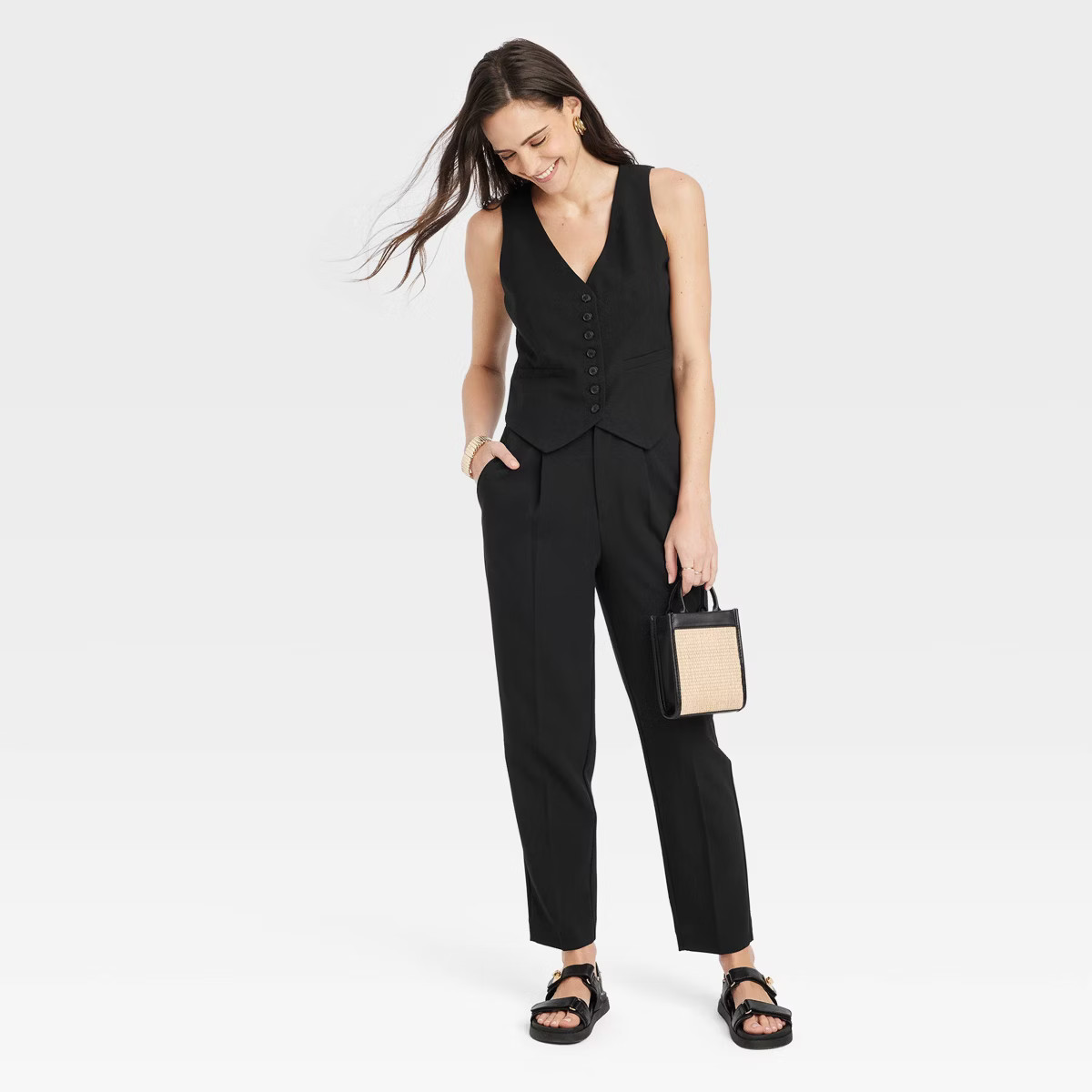 Women's High-Rise Tailored Trousers - A New Day™ | Target