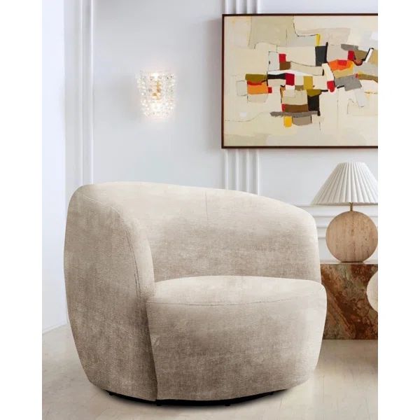 Andrean Upholstered Swivel Barrel Chair | Wayfair North America