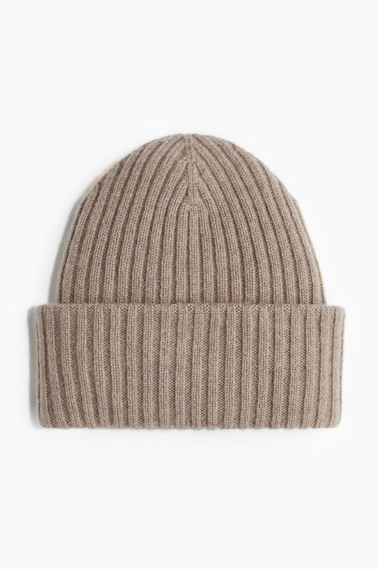 H & M - Cashmere-blend beanie - Brown | H&M (UK, MY, IN, SG, PH, TW, HK)