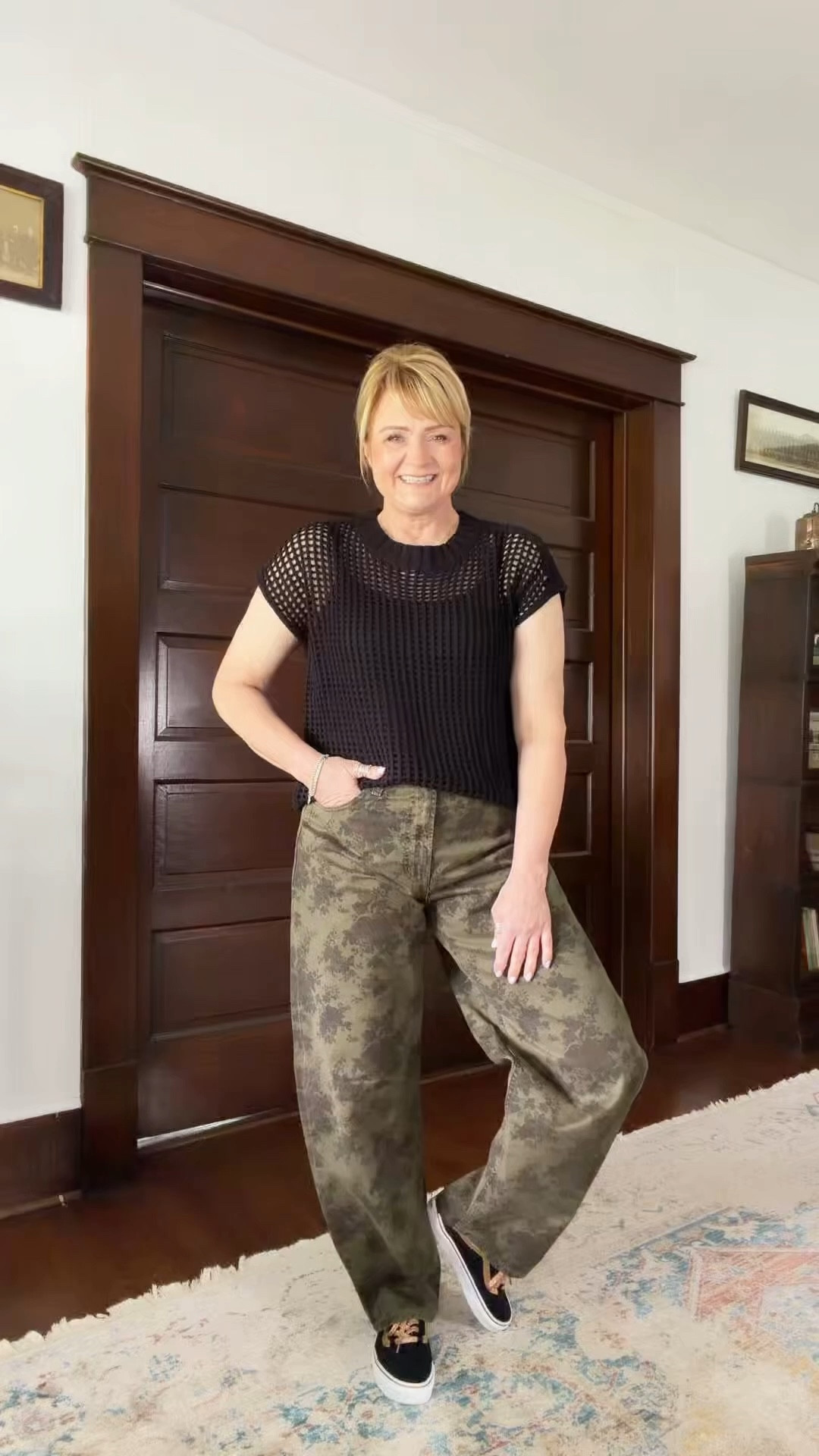 Bring on warmer weather for this sweater.  Wearing my true size. (I am wearing a tank underneath) 

#LTKOver40 #LTKootd