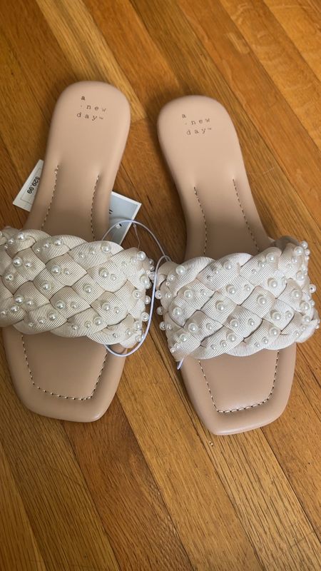 Pearl sandals. On sale! Order a half size up if you have a wide foot. 

#LTKshoecrush #LTKunder50 #LTKsalealert
