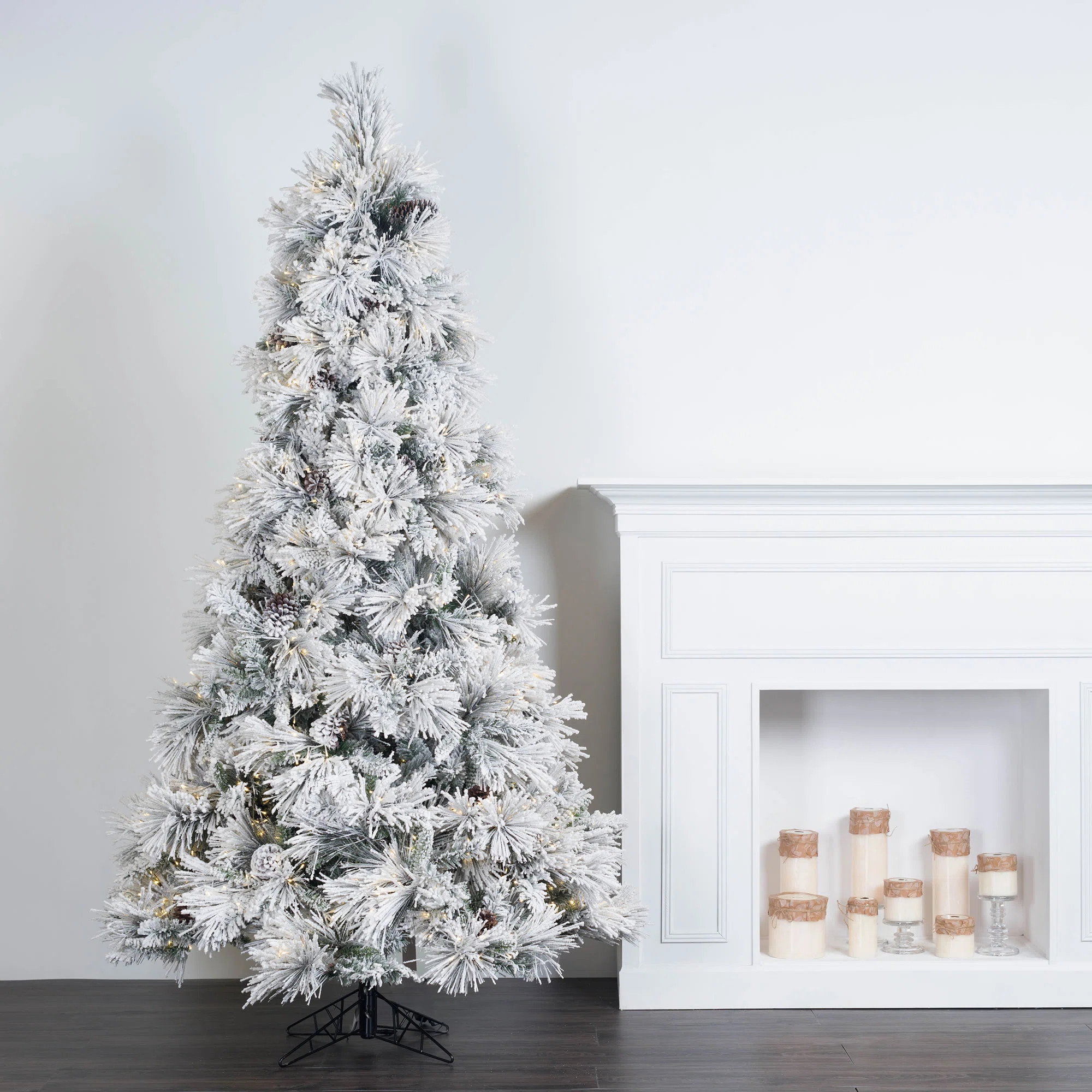 Odaniel Flocked Atka Pine Artificial Christmas Tree | Wayfair North America