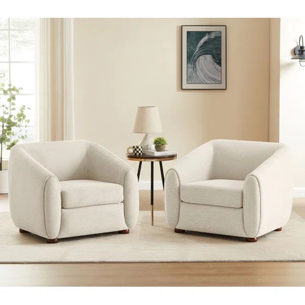 Mykel Upholstered Accent Chair (Set of 2) | Wayfair North America