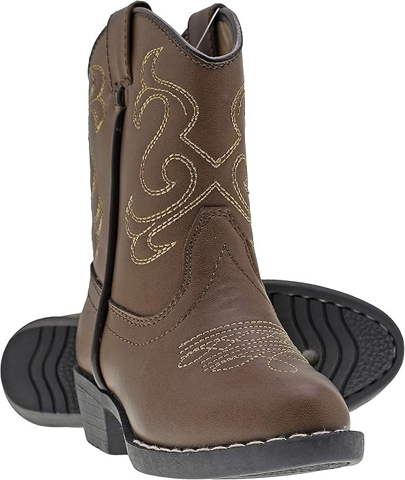 Canyon Trails Kids Lil Cowboy Pointed Toe Classic Western Rodeo Boots (Toddler/Little Kid) | Amazon (US)