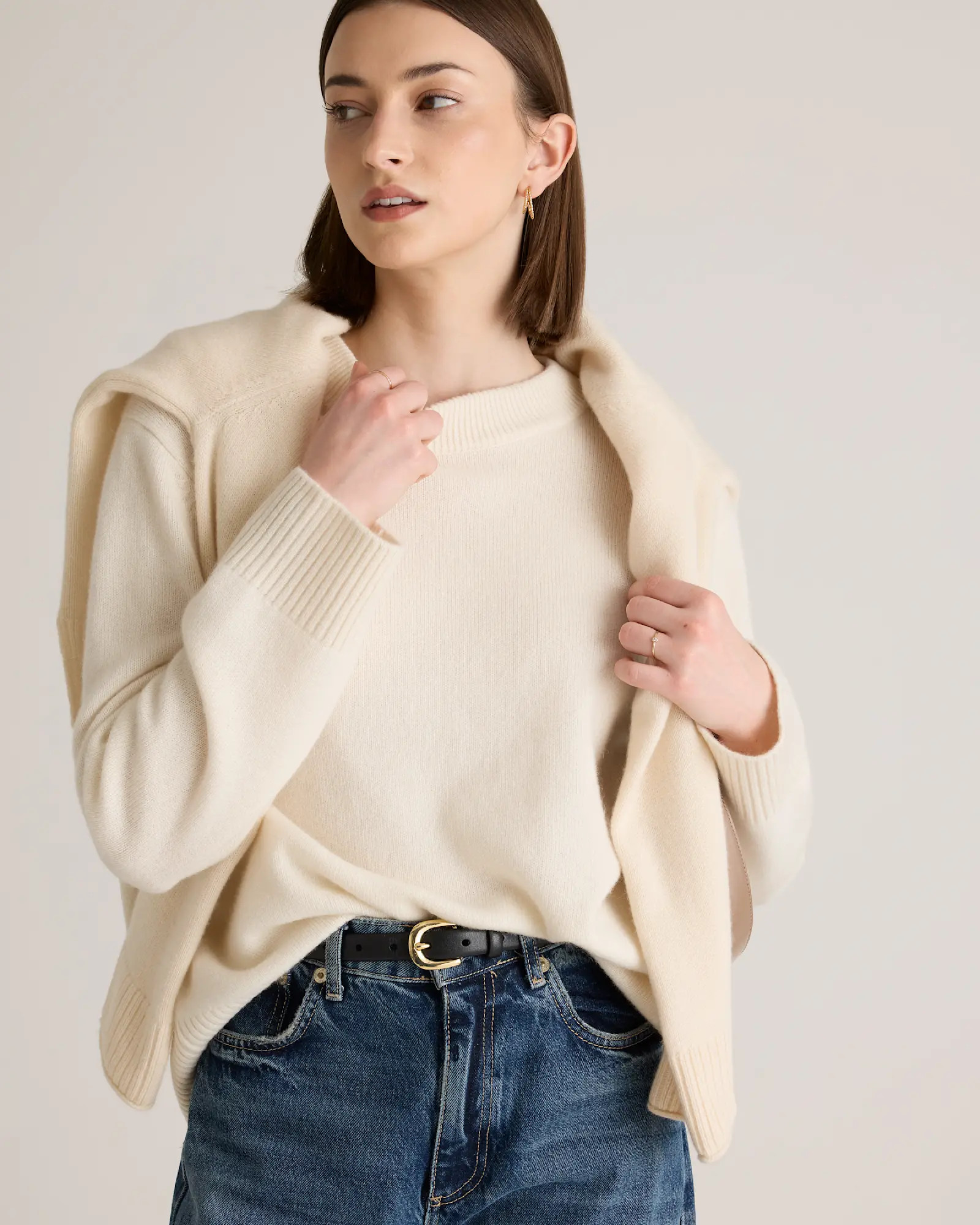 Mongolian Cashmere Oversized Crewneck Sweater | Quince