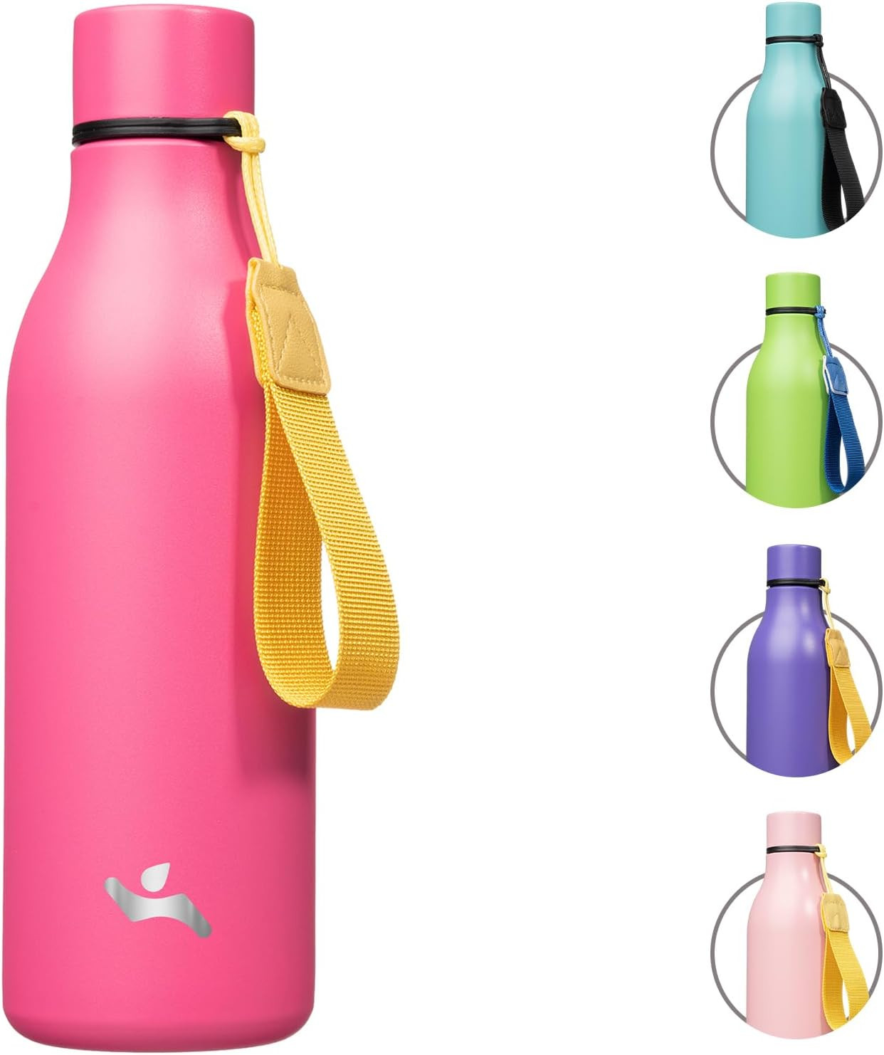 Konokyo Insulated Water Bottle with Strap,18oz Double Wall Stainless Steel Vacuum Bottles Metal W... | Amazon (US)