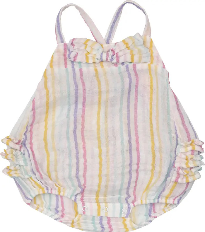 Rainbow Stripe Bubble Romper | Nordstrom